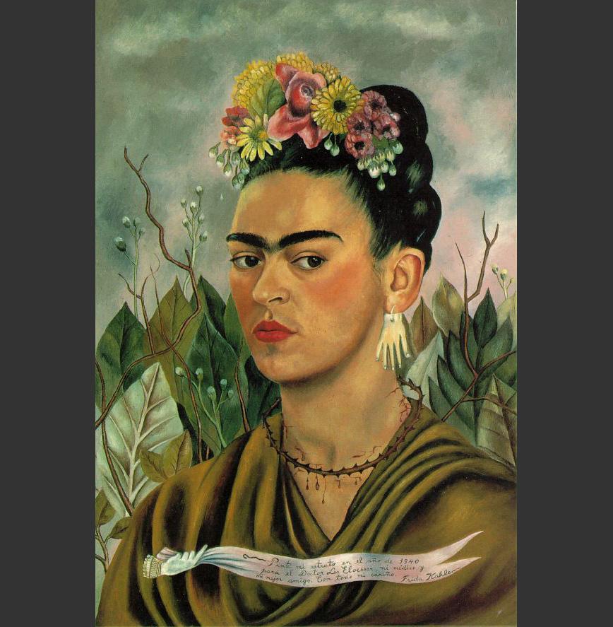 Frida Kahlo Self Portrait with Thorn Necklace